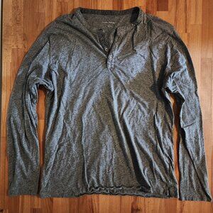 Robert Barakett Grey LS Henley Tshirt Flynn